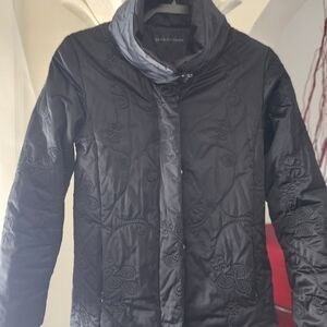 Dana Buchman Black Quilted Women's Puffer Coat